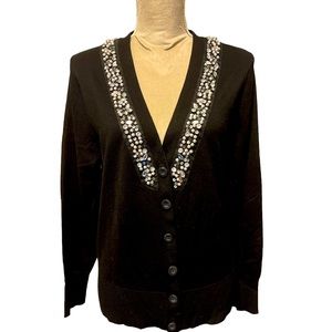 Dress Barn Beaded/Embellished Cardigan Size Large